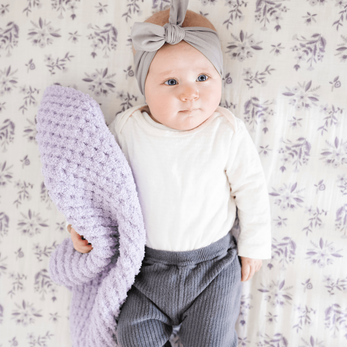 WAFFLE KNIT MINI BLANKETS: Swan - Three:Twelve Boutique - Saranoni