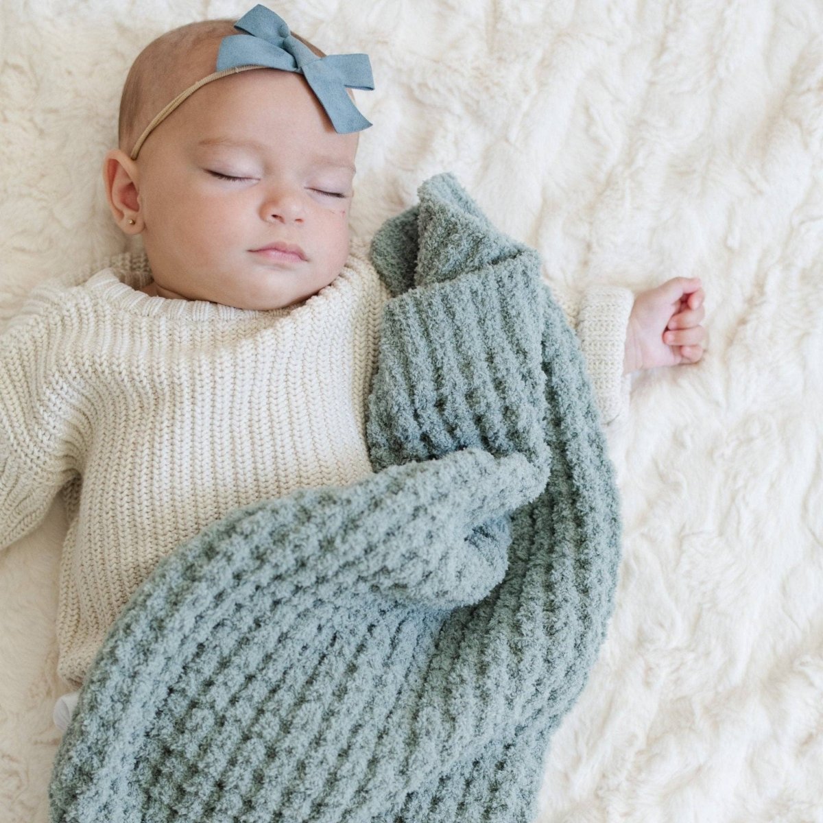 WAFFLE KNIT MINI BLANKETS: Wheat - Three:Twelve Boutique - Saranoni