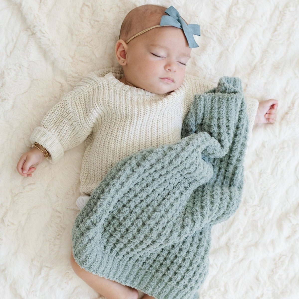 WAFFLE KNIT MINI BLANKETS: Wisteria - Three:Twelve Boutique - Saranoni