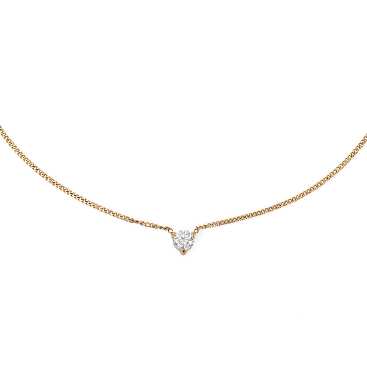 Waterproof 4mm Round Brilliant 5A CZ Solitaire Necklace - Three:Twelve Boutique - Brenda Grands Waterproof Jewelry