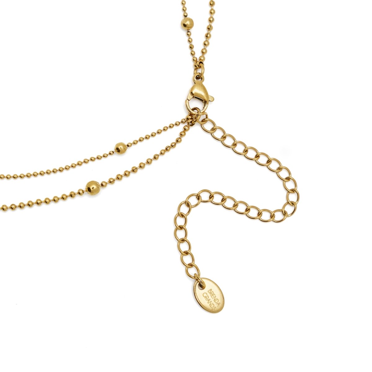 Waterproof Gold Double Beaded Chain Necklace - Three:Twelve Boutique - Brenda Grands Waterproof Jewelry