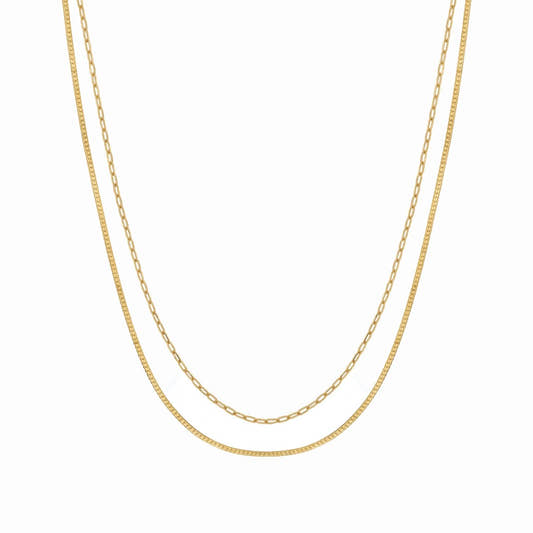 Waterproof Gold Double Layer Paperclip Necklace - Three:Twelve Boutique - Brenda Grands Waterproof Jewelry
