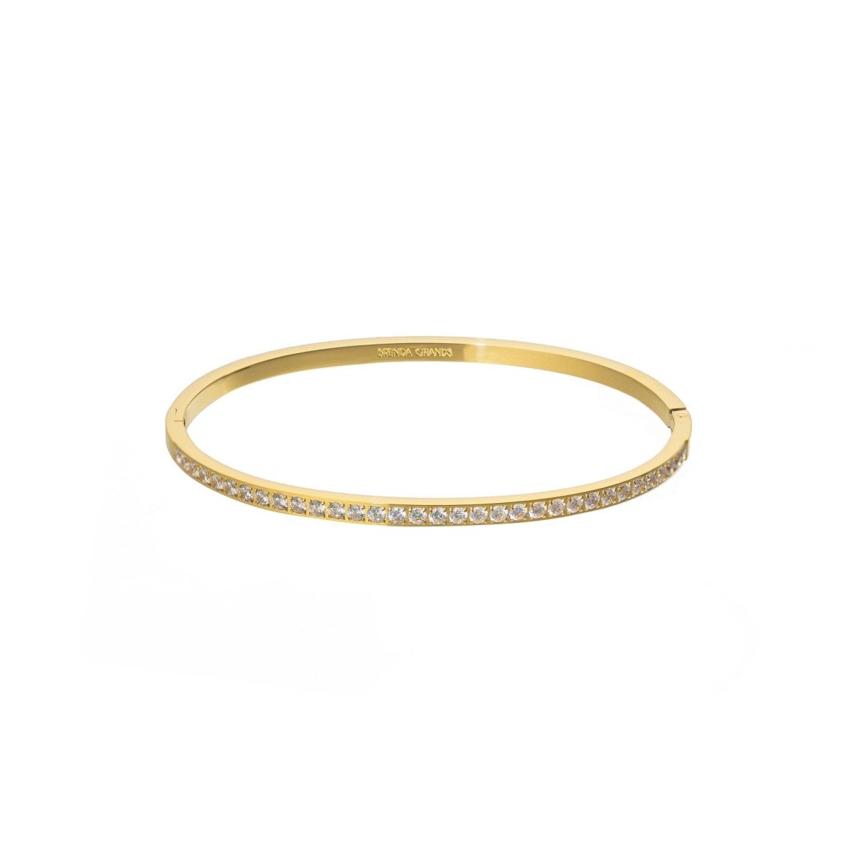 Waterproof Gold Lined Tennis Bangle: Yellow Gold - Three:Twelve Boutique - Brenda Grands Waterproof Jewelry
