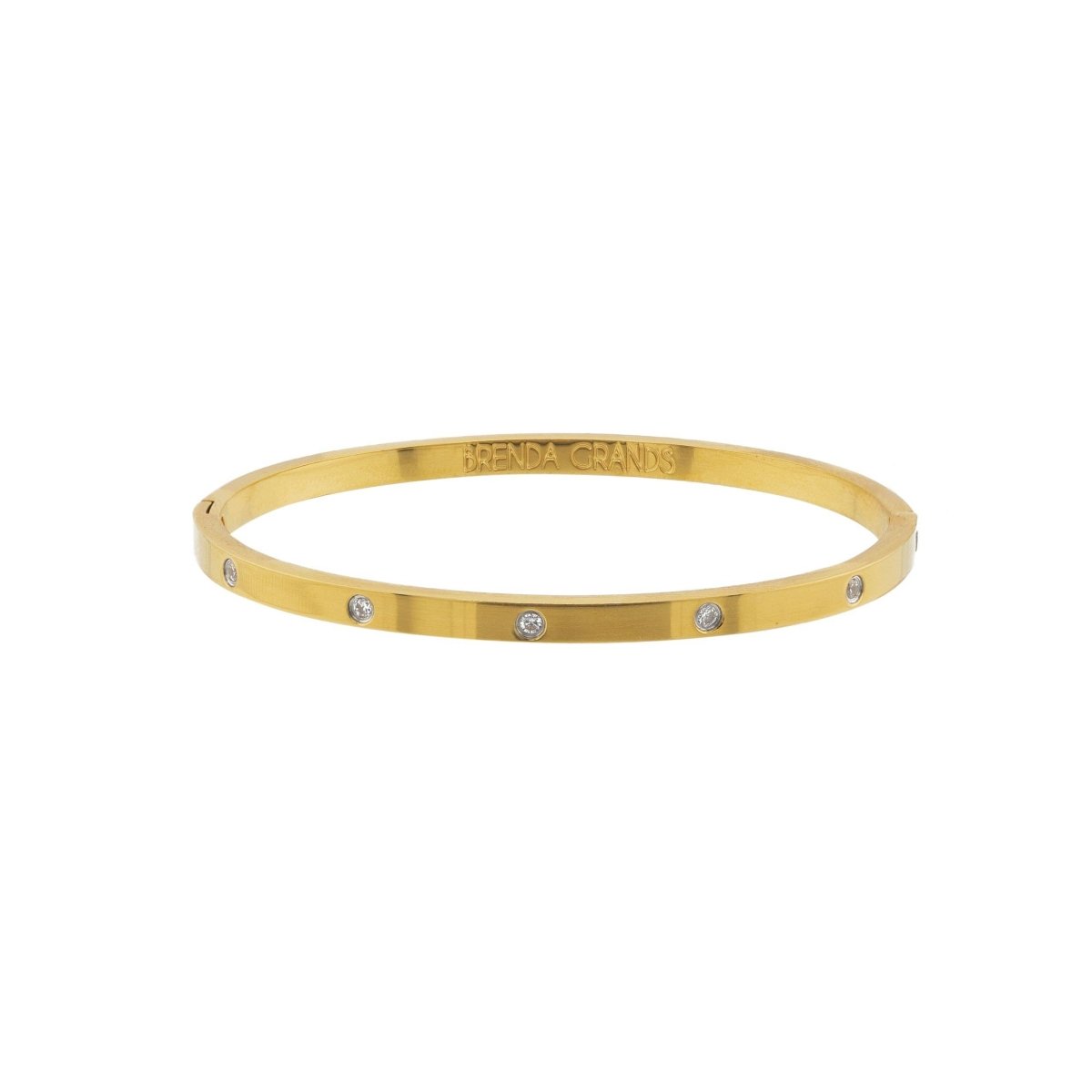 Waterproof Gold Tennis Bangle: Yellow Gold - Three:Twelve Boutique - Brenda Grands Waterproof Jewelry