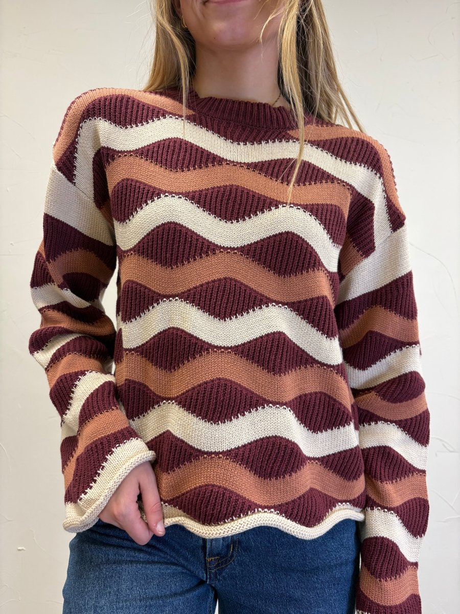 wavy stripe sweater top - Three:Twelve Boutique - she+sky