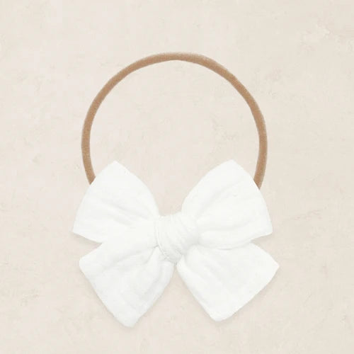 Adventure Bow - White  Alligator Clip