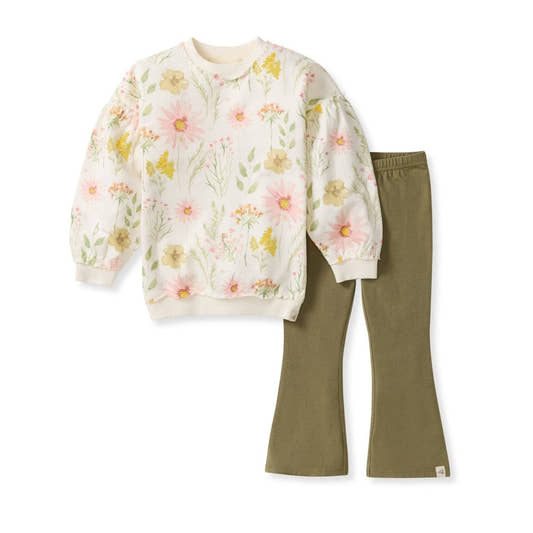 Wild Floral Sweatshirt Set - Three:Twelve Boutique - Burt's Bees Baby