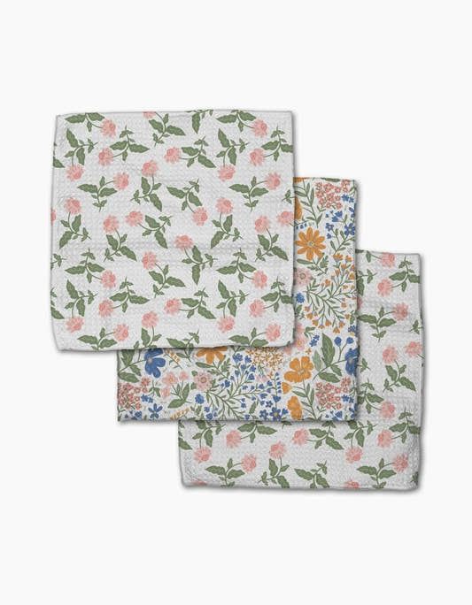 Wildflower Vine Blush Dishcloth Set - Three:Twelve Boutique - Geometry