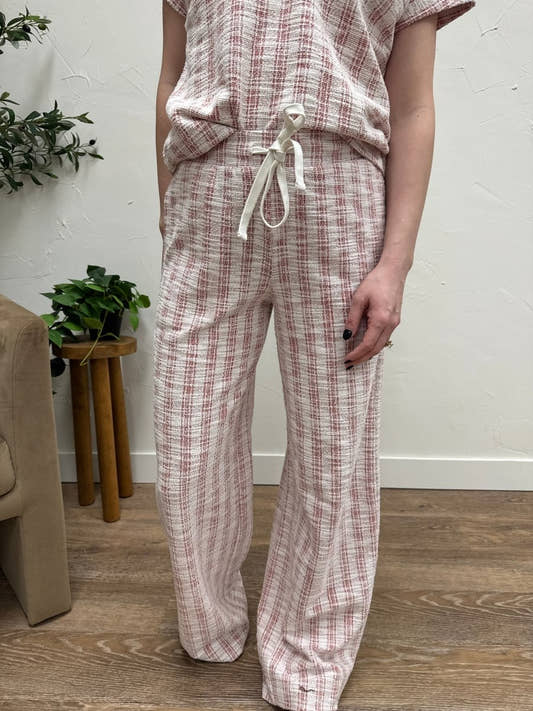 Front view of Zaria wide-leg pants showing structured relaxed silhouette — Three:Twelve Boutique