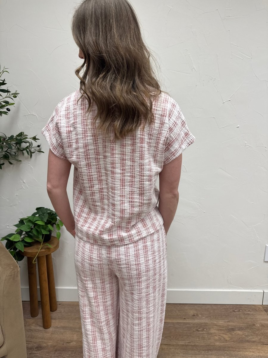 Back view of model wearing Zaria Top highlighting fit and silhouette — Three:Twelve Boutique
