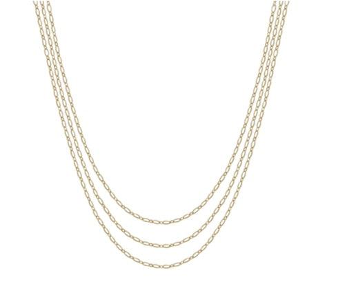 Triple Layered Thin Chain Necklace 6"-18"-Accessories - Jewelry-Three:Twelve