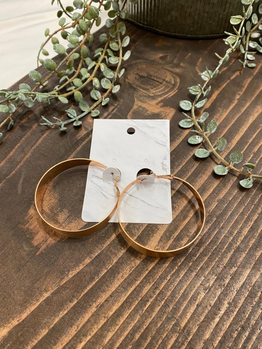Statement Metal Hoop Earrings - Three:Twelve Boutique - Three:Twelve